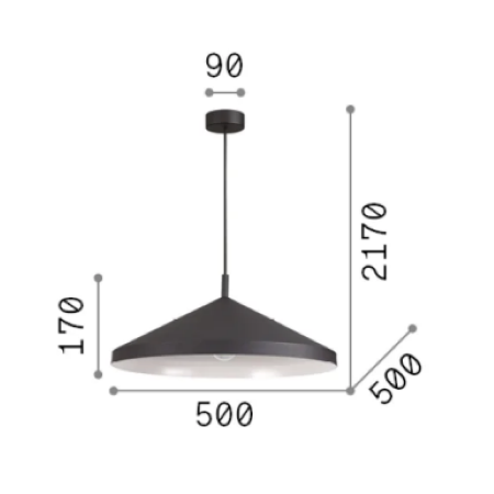 Ideal Lux - Yurta Bianco Lampada da Sospensione D50